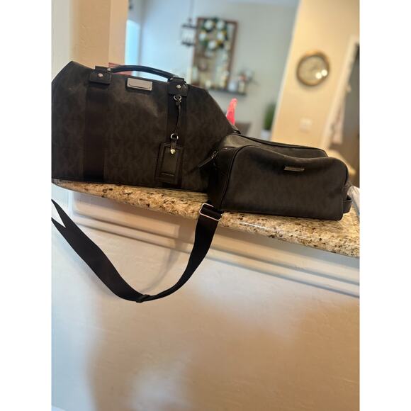 Michael Kors Logo Small Duffel and Drop-Kit Bag Set - Picture 2 of 13